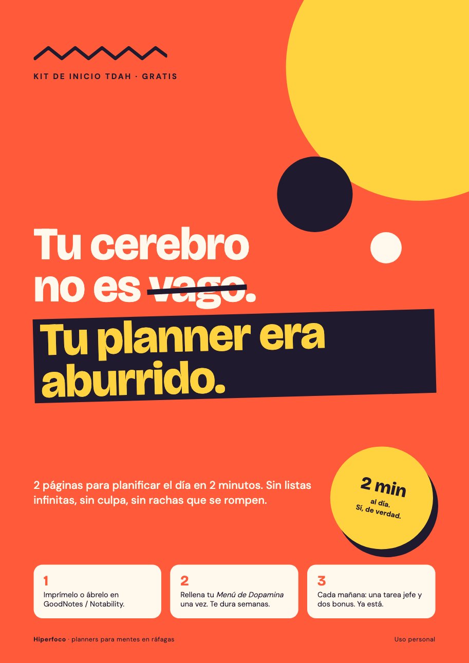 Portada del kit de inicio TDAH